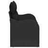 vidaXL Gartensofa mit Kissen Schwarz 121 x 62 x 69cm Poly-Rattan