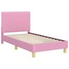 vidaXL Kinderbettgestell mit Kopfteil Rosa 80 x 160 cm Stoff