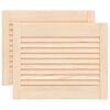 vidaXL Schrankt&uuml;ren Lamellen-Design 2 Stk. 39,5x49,4 cm Massivholz