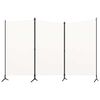 vidaXL 3-tlg. Raumteiler Wei&szlig; 260x180 cm Stoff