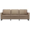 vidaXL 3-Sitzer-Sofa Cappuccino-Braun 180 cm Kunstleder