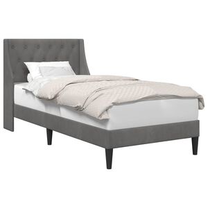 vidaXL Bettrahmen mit Kopfteil Dunkelgrau 80 x 200 cm Samt