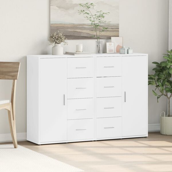 vidaXL Sideboards 2 Stk. Weiß 60x31x84 cm Holzwerkstoff