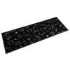vidaXL K&uuml;chenteppich Waschbar &bdquo;Morning&ldquo;-Aufdruck Schwarz 60x180 cm Samt