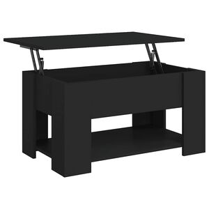 vidaXL Couchtisch Schwarz 79x49x41 cm Holzwerkstoff