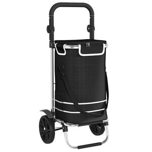 vidaXL Einkaufswagen Schwarz 36,5 x 46,5 x 100,5 cm Oxford-stoff