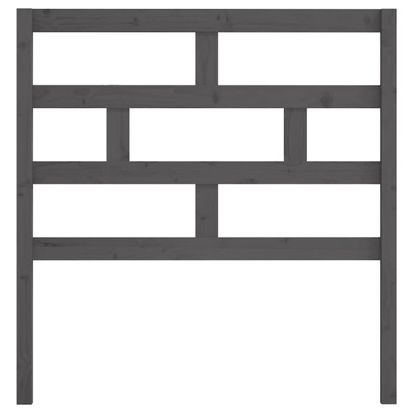 vidaXL Kopfteil Grau 106x4x100 cm Massivholz Kiefer