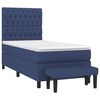 vidaXL Boxspringbett mit Matratze Blau 90x190 cm Stoff