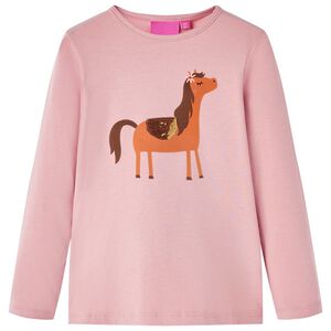 Kinder-Langarmshirt Hellrosa 104