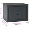 vidaXL Safe Box mit Schloss Dunkelgrau 23 x 17 x 17 cm Stahl