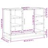 vidaXL Badezimmer-Waschbeckenschrank Sonoma-Eiche 80 x 33 x 60 cm Holzwerkstoff