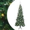 vidaXL Eckiger k&uuml;nstlicher Weihnachtsbaum Gr&uuml;n 180 cm PVC und Metall