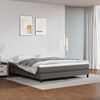 vidaXL Taschenfederkernmatratze Mittel Grau 160x200x20 cm Kunstleder