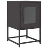 vidaXL Nachttisch Schwarz 36x39x60,5 cm Kaltgewalzter Stahl