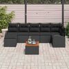 vidaXL Gartensofa-set mit Speicher 8 pcs Schwarz Poly-Rattan