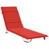vidaXL Sonnenliege Kissen GEMERT 100 % Polyester Rot 200 x 55 x 3 cm