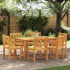 vidaXL Garten Essgruppe 7 pcs Braun Massivholz Akazie