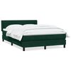 vidaXL Boxspringbett mit Matratze Dunkelgr&uuml;n 160x210 cm Samt