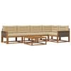 vidaXL Outdoor-Sofagarnitur mit Kissen 6 pcs Natur und Beige