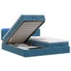 vidaXL Ottoman-Bett mit Matratze und LED Dunkelblau 160 x 200 cm Samt