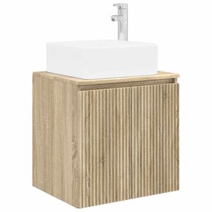 vidaXL Wandmontierte Waschtisch Sonoma-Eiche 53 x 35 x 63 cm