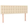 vidaXL Boxspringbett mit Matratze Creme 140x200 cm Stoff