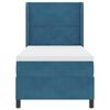 vidaXL Boxspringbett mit Matratze mit Kopfteil Blau 90 x 200 cm Samt