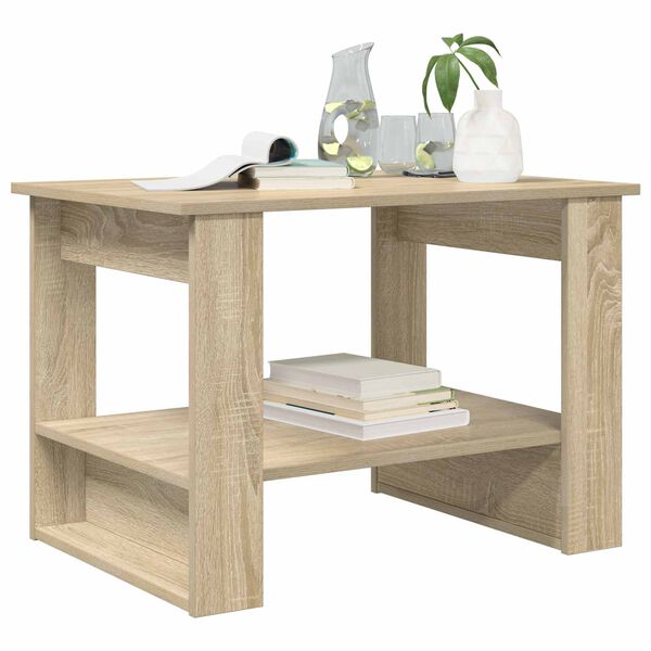 vidaXL Couchtisch Sonoma-Eiche 72 x 50 x 50 cm Holzwerkstoff