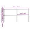 vidaXL Kopfteil R&auml;uchereiche 160 cm Holzwerkstoff und Stahl
