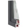 Kellerfenster RISOR Anthrazit 50 x 75 cm PVC und Glas