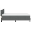 vidaXL Boxspringbett mit Matratze Dunkelgrau 160 x 200 cm Stoff