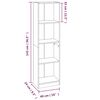 vidaXL B&uuml;cherregal 4 F&auml;cher Grau Sonoma 40x24x143 cm Holzwerkstoff