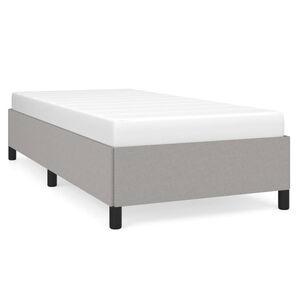 vidaXL Bettgestell ohne Matratze Hellgrau 100x200 cm Stoff