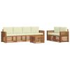 vidaXL Outdoor-Sofagarnitur 7 pcs Natur und Creme Massivholz Akazie