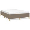 vidaXL Bettgestell ohne Matratze Taupe 140x200 cm Stoff