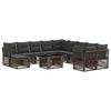 vidaXL Gartensofa-set 12 stk. Grau Poly-Rattan