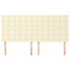 vidaXL Kopfteil Creme 180x5x118/128 cm Kunstleder