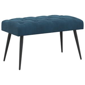 vidaXL Bank mit Knopfheftung Blau 80 x 40 x 46 cm Samt
