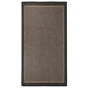 vidaXL Outdoor-Teppich Flachgewebe 80x150 cm Dunkelbraun