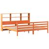 vidaXL Massivholzbett ohne Matratze Wachsbraun 180x200 cm Massivholz