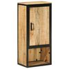 vidaXL Badschrank 40x27x90 cm Massivholz Mango und Eisen