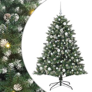 vidaXL K&uuml;nstlicher Weihnachtsbaum mit 150 LEDs mit St&auml;nder Gr&uuml;n 150 cm