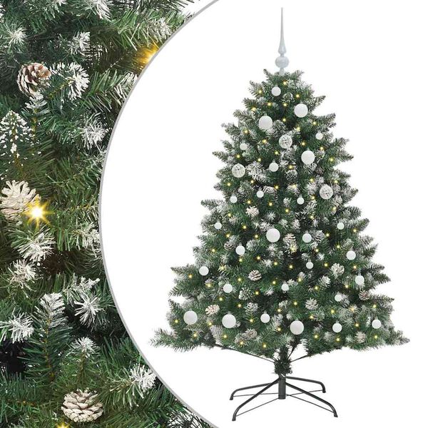vidaXL K&uuml;nstlicher Weihnachtsbaum mit 150 LEDs mit St&auml;nder Gr&uuml;n 150 cm
