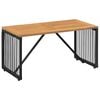 vidaXL Tisch f&uuml;r Outdoor Schwarz und Braun 80 x 40 x 40 cm Poly-Rattan