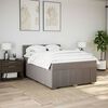 vidaXL Boxspringbett mit Matratze Taupe 140x200 cm Stoff