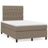 vidaXL Boxspringbett mit Matratze & LED Taupe 120x190 cm Stoff