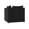 vidaXL 2-Sitzer-Sofa mit Kissen Schwarz Poly Rattan