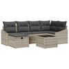 vidaXL Sofa Set 7 stk. Hellgrau und Grau Poly-Rattan