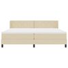 vidaXL Boxspringbett mit Matratze Creme 200 x 200 cm Polyester