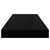 vidaXL Schweberegale 2 Stk. Hochglanz-Schwarz 60x23,5x3,8 cm MDF